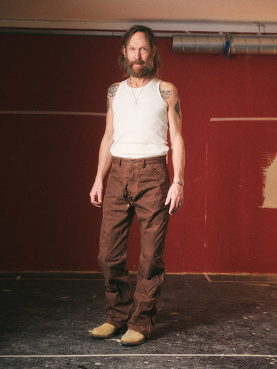 WENDELL STPF Coated Canvas Pant – Brown
