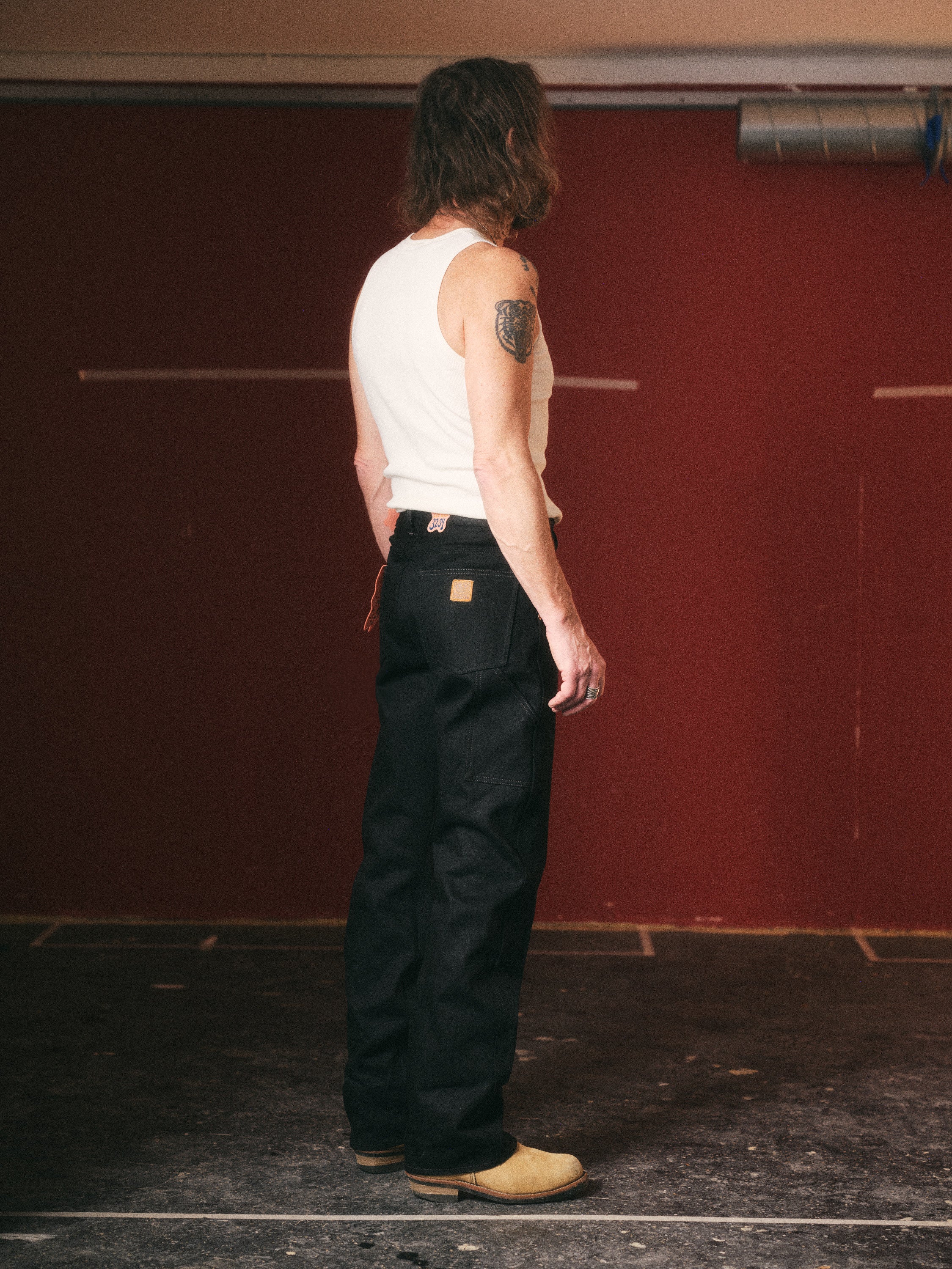 WENDELL Gunpowder / Soot Black Pants 14 oz Unwashed