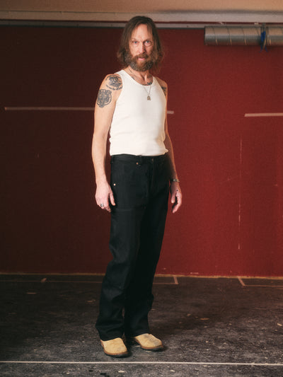 WENDELL Gunpowder / Soot Black Pants 14 oz Unwashed