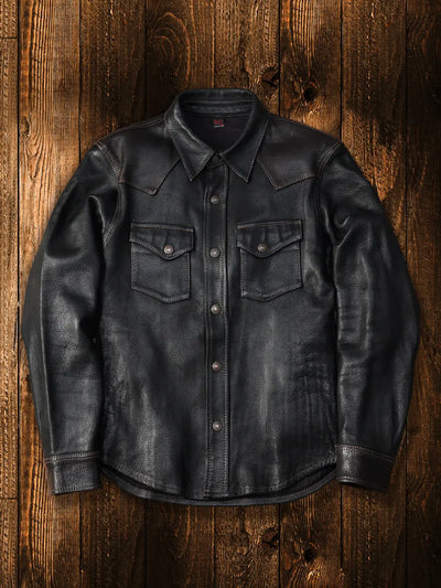 TFH-DEERSKIN WESTERN SHIRT FN‑LS‑DS004