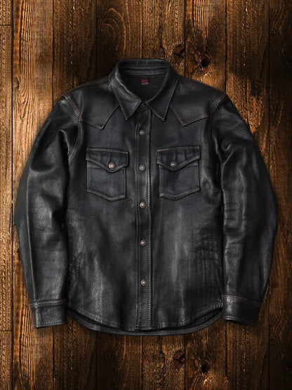TFH-DEERSKIN WESTERN SHIRT FN‑LS‑DS004