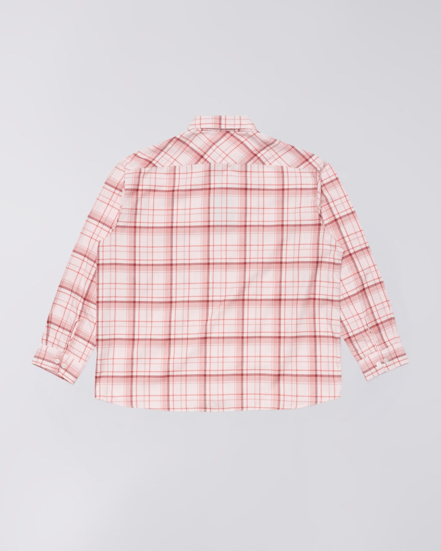 ACE SHIRT LS  Light PinkCheck Flannel Overshirt