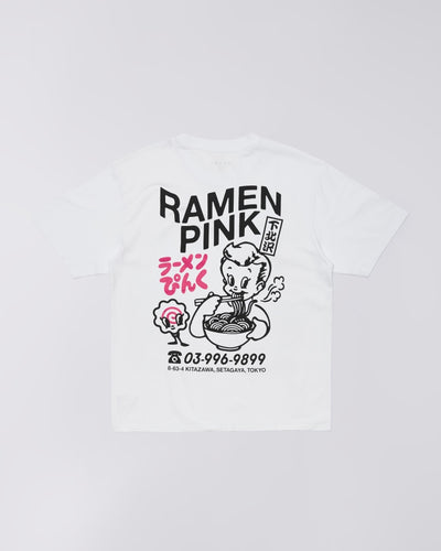EDWIN Ramen Pink T-Shirt – Single Jersey 160 g – White