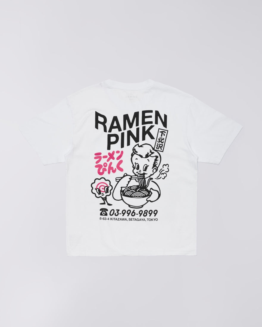 EDWIN Ramen Pink T-Shirt – Single Jersey 160 g – White