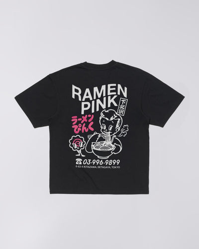 EDWIN Ramen Pink T-Shirt - Black