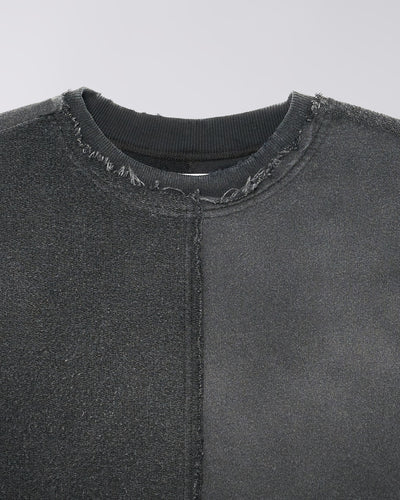 BLUFF SWEAT- BLACK DISTRESSED WASH