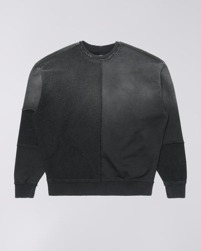 BLUFF SWEAT- BLACK DISTRESSED WASH