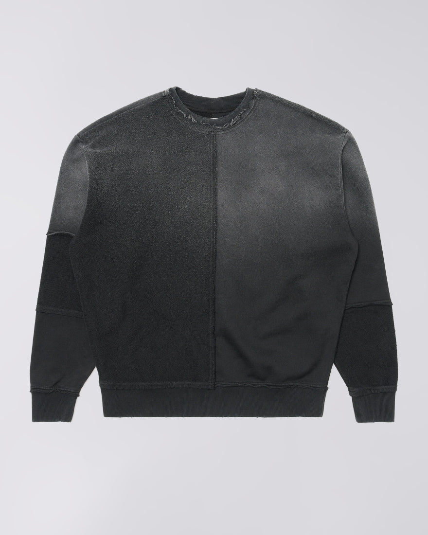 BLUFF SWEAT- BLACK DISTRESSED WASH