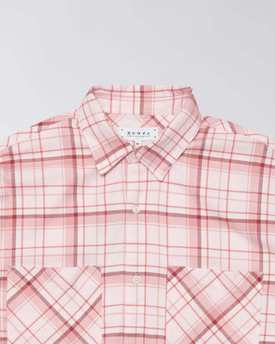 ACE SHIRT LS  Light PinkCheck Flannel Overshirt