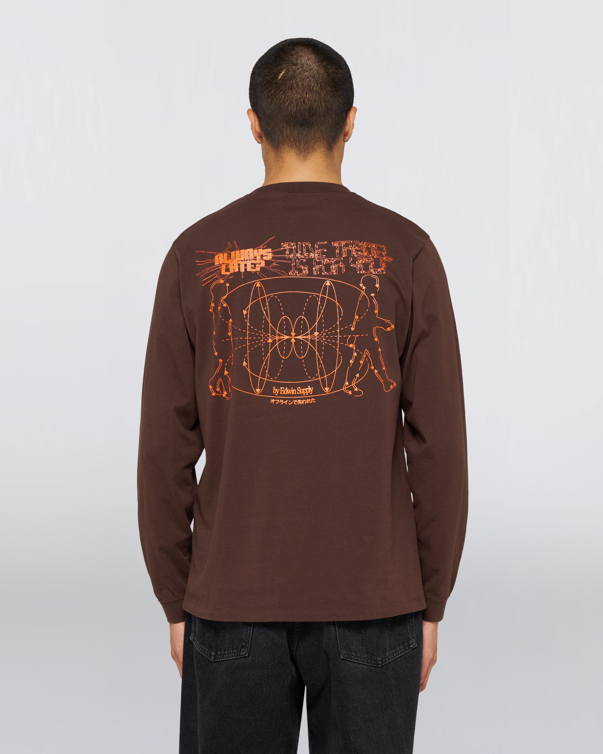 ALWAYS LATE T-SHIRT LS – COFFEE BEAN